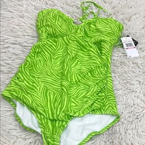 Michael Kors Women's Animal-Print Halter Swimsuit